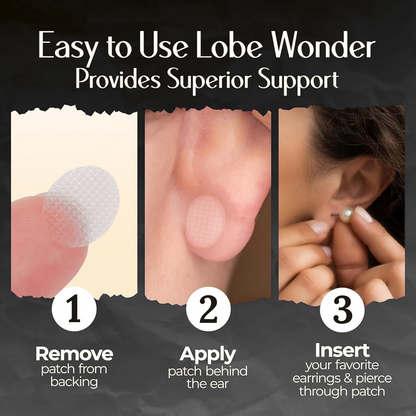 LiftLobe® Invisible Earlobe Support Patches (100 Pcs) – No Sag, No Pain!