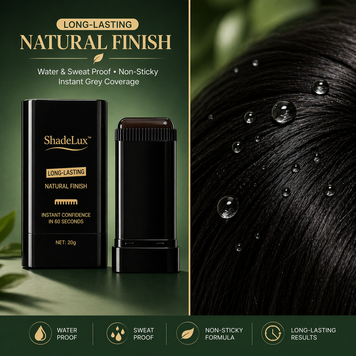 ShadeLux™ Instant Hair Colour Comb (Black Color)