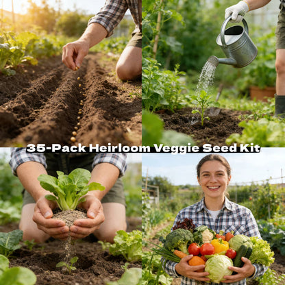 35 Pack Heirloom Veggie All-in-One Seed Kit