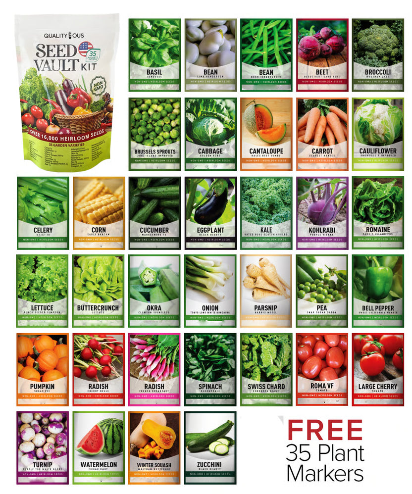35 Pack Heirloom Veggie All-in-One Seed Kit