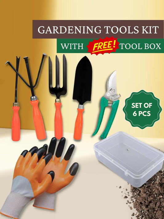 6 in 1 Garden Tools with Free Box