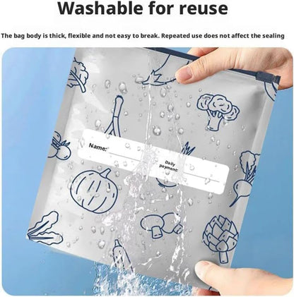Reusable Aluminum Foil Airtight Food Storage Bags | Leak-Proof, Washable & Eco-Friendly | Pack of 20