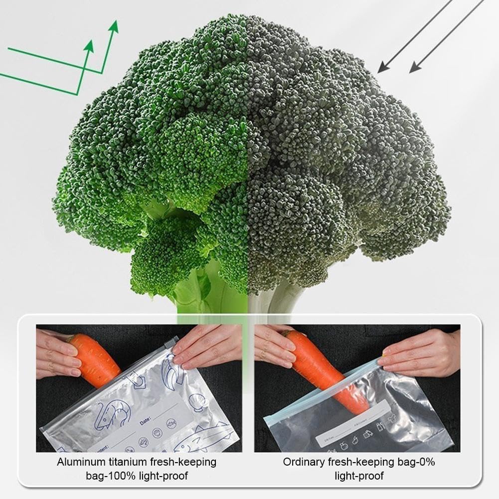 Reusable Aluminum Foil Airtight Food Storage Bags | Leak-Proof, Washable & Eco-Friendly | Pack of 20