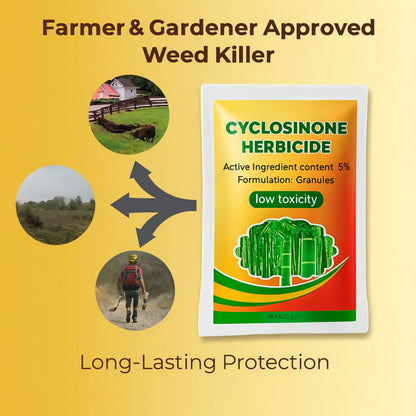 AI Cyclosinone Herbicide Granules and growth supplements(pack of 2)
