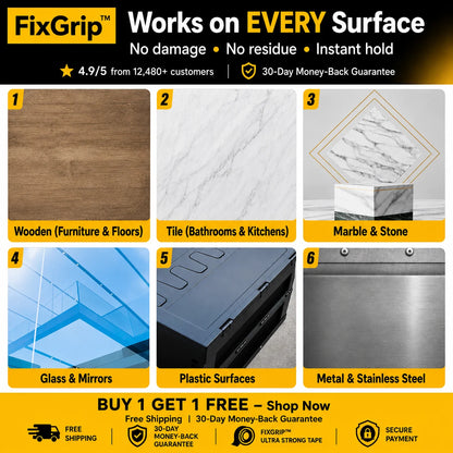 FixGrip™ No-Drill Ultra Strong Adhesive Tape (Buy 1 Get 1 Free)